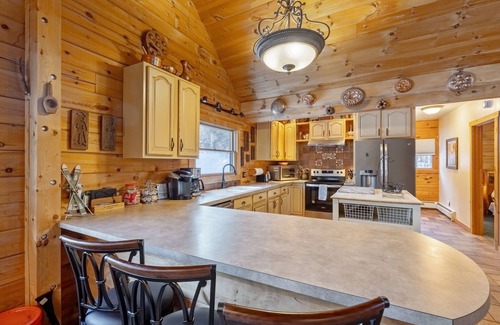 Montgomery Center Ski Chalet | Cozy Vermont Log Cabin Chalet Only Minutes from Jay Peak