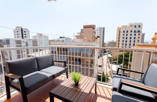 Grao de Gandia Apartment | Cozy with mediterranean style, a few meters from the beach. A/C and free wifi. Terrace with sea views