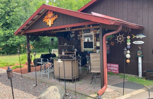 Moose Lake House | Custom built log home on 40 acres & in the woods!nSnowmobile right from home!
