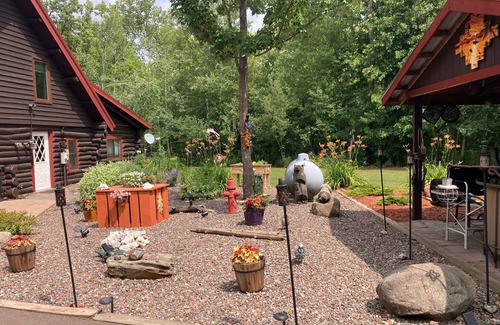 Moose Lake House | Custom built log home on 40 acres & in the woods!nSnowmobile right from home!