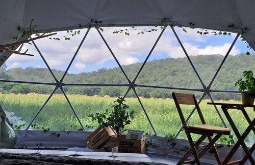 Le Garric Cottage | Dôme L'ephémère vu Ciel et Piscine/jacuzzi Privatif