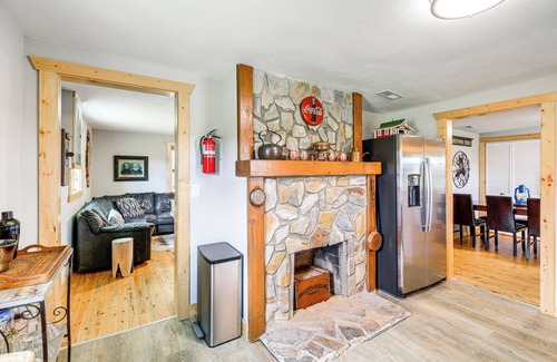 Piney Creek Cabin | Deck & Scenic View: Historic Cabin in Piney Creek!