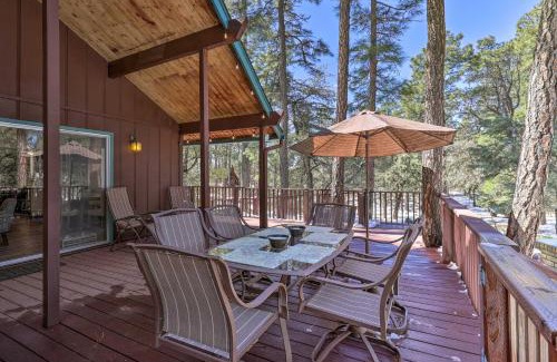 Groom Creek House | Deck with Wooded Views Rustic-Chic Prescott Cabin!