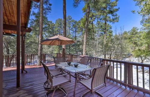 Groom Creek House | Deck with Wooded Views Rustic-Chic Prescott Cabin!