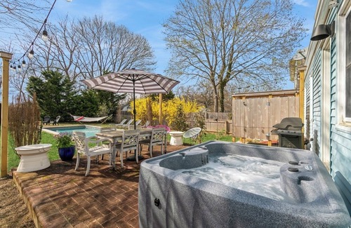 Greenport West House | Delightful 4-bedroom Cape with heated saltwater pool in the heart of Greenport!
