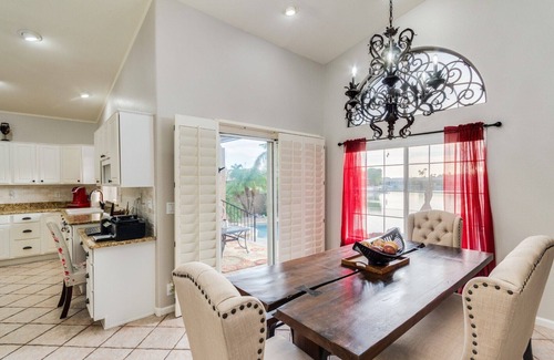 Arrowhead Lakes House | Desert Lakehouse Oasis:Heated pool, heated spa, & pontoon boat use included.