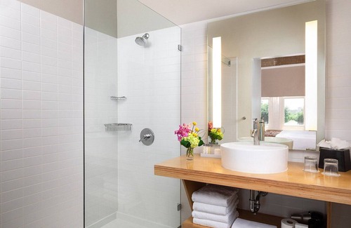 Downtown Dallas Hotel | Dlux King room in Canvas Hotel Dallas! Rooftop edge Pool w/City Views
