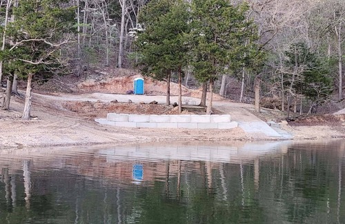 Lake of the Ozarks RV Rental | DnD Camp Site #2 Private Woods primitive campground in Sunrise Beach