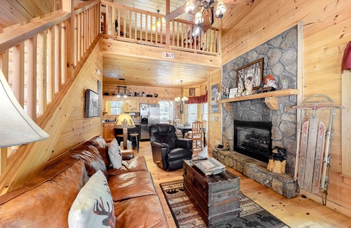 Ellijay Cabin | Dog-Friendly Forest Cabin with Hot Tub, Shared Pool, Game Room, Two Decks