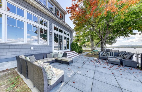 Center Ossipee House | Dog-friendly lakefront home with lake views, firepit, dock, patio, & grill