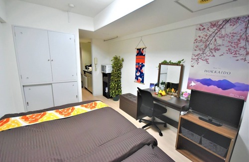 Shiroishi Apartment | Double Bedroom C 3 minutes walk from Shiroishi Sub - 406/Sapporo Hokkaidō