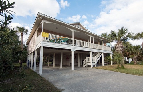 Edisto Island House | Down River - Covered Porch w/ Ocean Views; Pet Friendly