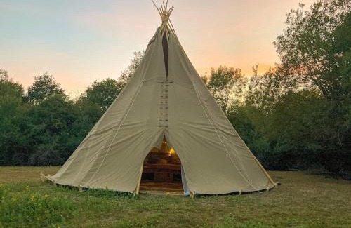 Loxwood Cabin | Dragonfly Lodge Ifold & Alpaca My Tipi Glamping