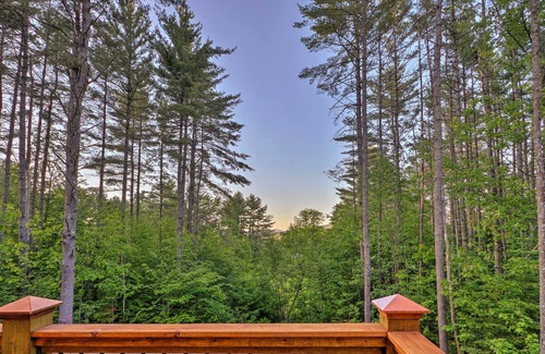 Bethel Cabin | Dream Log Cabin in Bethel with Private Deck!