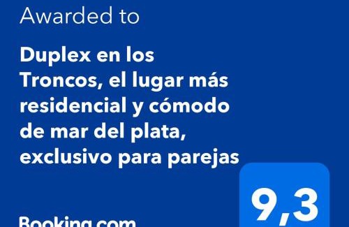 Mar del Plata Apartment | Duplex en los Troncos, el lugar más residencial y cómodo de mar del plata, exclusivo para parejas