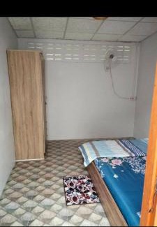 Rayong Apartment | Economy double room with fan only and external bathroom facilities