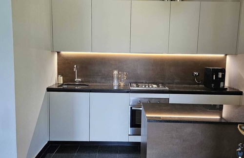 Brusimpiano Condo | Elegant domicile with lake view, terrace, garden, private beach of the community