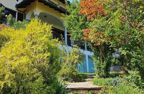 Brusimpiano Condo | Elegant domicile with lake view, terrace, garden, private beach of the community