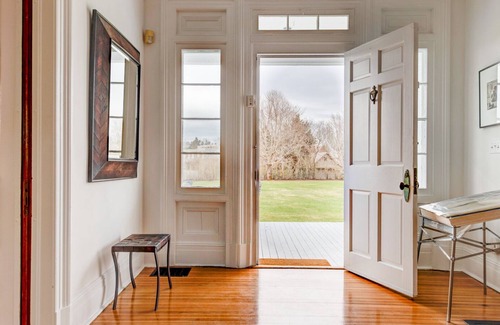 Water Mill House | Elegant Watefront home with Oversized Gunite Heated Pool, Tennis, Living.