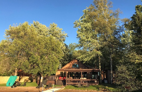 Gwinn House | Endless Summer and Cool Winter on Big Shag Lake in Gwinn, Michigan with Sauna
