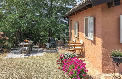 Vallebona House | Enjoy a fantastic view of the countryside and the sea in the horizon.