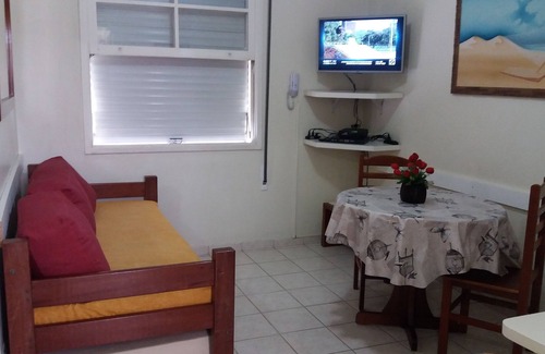 Embare Apartment | Excellent fit 1 bedroom, beach front, air cond in bedroom, communal garage