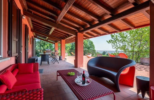 Langhirano Apartment | Exclusive Duplex Apartment with pool and view