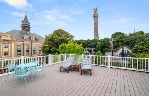 Provincetown Apartment | Expansive Deck with Waterviews and views of Ptown Monument