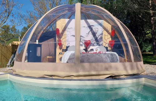 Malves-en-Minervois Cabin | "F"anny Wigwam 26m2 and 50m2 relaxation area
