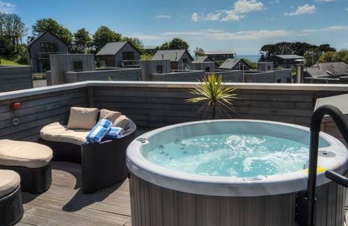 Talland House | Fabulous property with extensive roof terrace, reached by a spiral staircase, affords panoramic view
