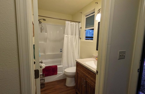Volcano Apartment | Family Suite #1 - Two rooms w/shared hot tub, Family suite # 1 - Ulu Retreat + A'ali'i Sunset Suite