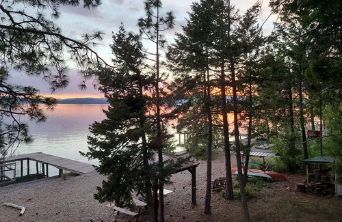 Polson Cabin | Fantastic Sunset Point East Shore Lake Front Property