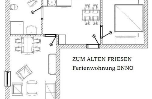 Wangerland Apartment | Ferienwohnung Zum alten Friesen ENNO