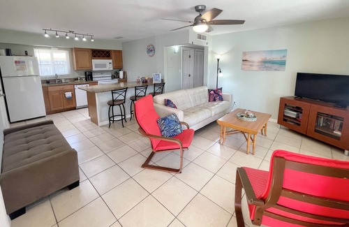 Cocoa Beach Cottage | Fiesta Flamingo Cottage Blocks to Beach & River ~ Kayaks and Bikes Provided!