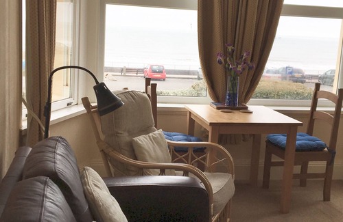 Tywyn Apartment | First floor seaside apartment with balcony and spectacular sea views.
