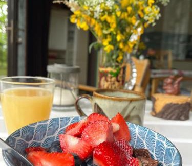 Niedergoersdorf House | Flämingpanorama - Ländliches Gartenhaus mit Kamin und Naturpanorama