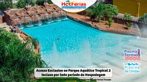 Prive das Caldas Apartment | Flat Enseada em Caldas Novas, incluso Parque Aquático com Água Termal e Roupa de Cama, Parcele em até 6x - HotFérias