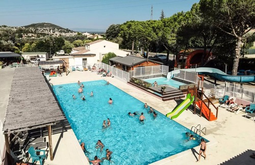 Manosque House | Flower Camping Provence Vallée * - Mobile home Comfort 18m2 1 bedroom + covered terrace + air conditioning + TV 2 persons