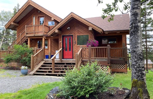 Sterling House | Forever views from HOT TUB overlooking Kenai National Wildlife Refuge near river