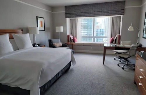 Brickell Hotel | Four Seasons Brickell, King Bed with city and partial ocean view