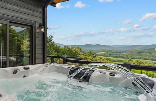Bryson City Cabin | Gather for Thanksgiving! Mountain Views, Hot Tub & Family Game Room