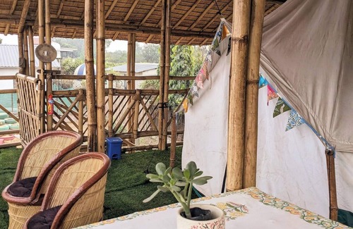 Noida Cottage | Glamping Bell Tent over a Bamboo Machaan