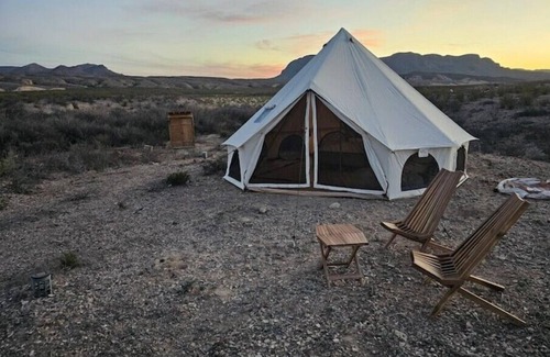 Terlingua House | Glamping Tent w Queen Size Bed & Incredible Views