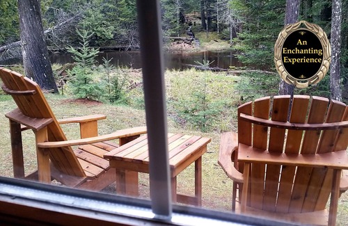 Luzerne Cabin | Gold Fox Lodge - Romantic Riverfront Log Cabin - A Piece of Michigan History!