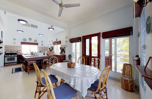 Placencia House | Gorgeous beachfront house with ocean view, covered patio, partial AC & free WiFi