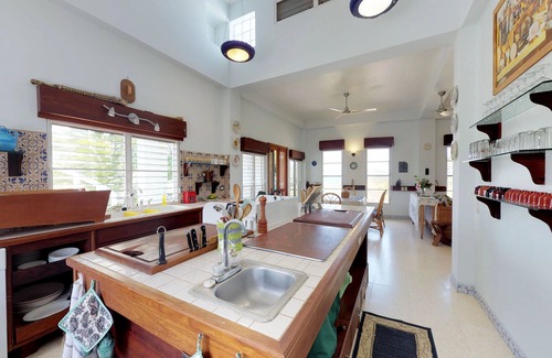 Placencia House | Gorgeous beachfront house with ocean view, covered patio, partial AC & free WiFi