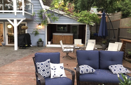 Youbou House | Gorgeous Chalet Style Lake house with four decks and huge dock.