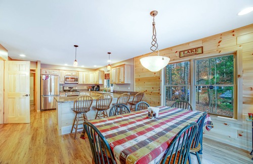 Chestertown House | Gorgeous Lakefront Home with a Fire Pit, Two Living Areas, and a Sunroom