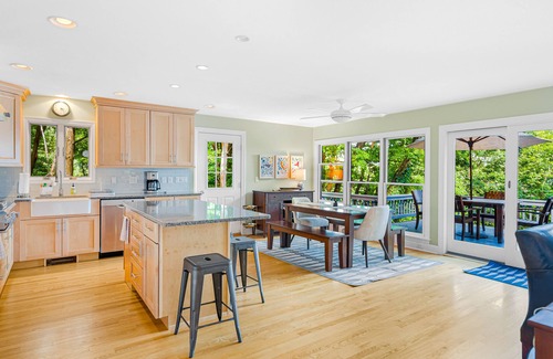 North Lake George House | Gorgeous lakeview retreat with wraparound porch, wood stove, & WiFi - dogs OK