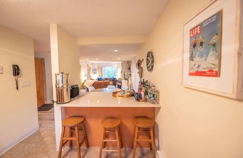 West Dover Apartment | Gorgeous ski retreat apartment with fireplace and Mountain View.